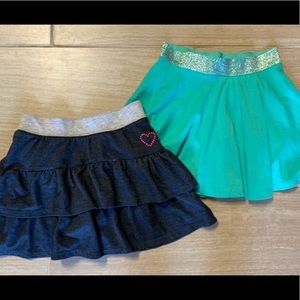 Girls Skorts Denim color and Mint Color